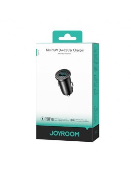 Joyroom Car Charger Mini, C+U, 15W, Black (JR-CCN16)
