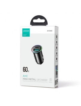 Joyroom Car Charger Mini, C+U, 60W, Black (JR-CCN04)