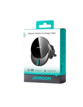 Joyroom Car Mount Magnetic Wireless Charger (Air Outlet Version), PD 15W, with USB to Type-C cable (1m), Black (JR-ZS409)