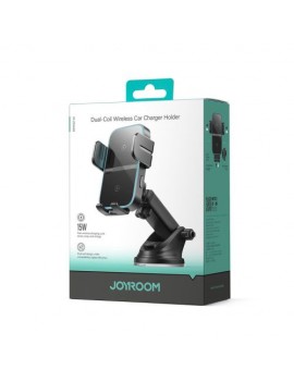 Joyroom Car Mount Magnetic Wireless Charger (Dasboard Version) 4.7 - 6.8 inch, 15W Max, with USB to Type-C cable, Black (JR-ZS246S)