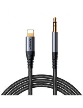 Joyroom Converter Lightning to 3.5mm Mini Jack Cable for iPhones and iPads, 1.2m, Black (SY-A06)