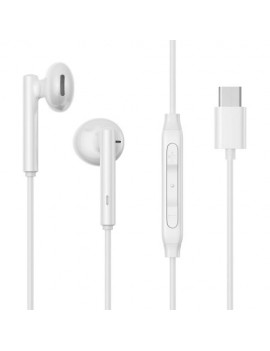 Joyroom Earphone Wired In-Ear Headphones with Remote and Microphone, Type-C USB, White EU (JR-EC05)