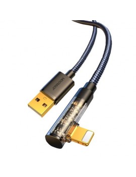 Joyroom Gaming Cable Lighning (Angled) - USB (Straight) cable 2.4A, 480mb/s, 1.2m, Black (S-UL012A6)