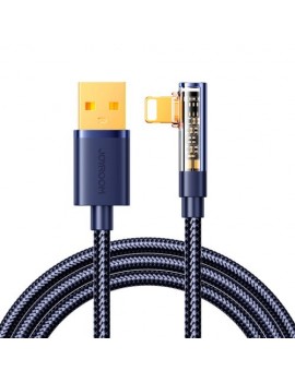 Joyroom Gaming Cable Lighning (Angled) - USB (Straight) cable 2.4A, 480mb/s, 1.2m, Blue (S-UL012A6)