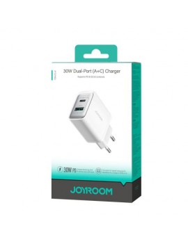 Joyroom Travel Charger C+U. PD 30W, QC 3.0, SSFC, White (JR-TCF15) Joyroom Travel Charger C+U. PD 30W, QC 3.0, SSFC, White (JR-TCF15)