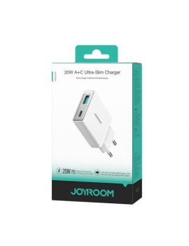Joyroom Travel Charger Slim C+U. PD 20W, QC 3.0, White (JR-TCF14)