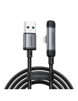 Joyroom USB - Lightning EnjoyX Series 90 Degree Cable A56, 3A, 480mb/s, 1.2m, Black (S-A56)