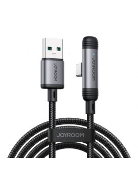 Joyroom USB - Type-C EnjoyX Series 90 Degree Cable A56, 3A, 480mb/s, 1.2m, Black (S-A56)