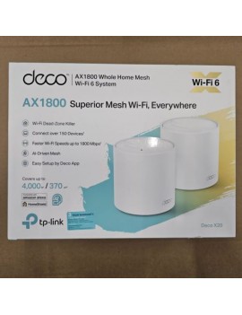 [Outlet Grade B] TP-Link Wi-Fi Router Deco X20 AC1800 (2pcs), 1800Mbps, LAN/WAN, 802.11ac, White EU