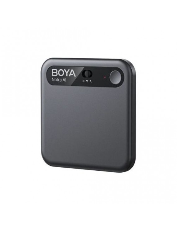 BOYA Notra AI Powered Audio Transcripter, Summanizer and Wireless Note Recorder, 64GB, Black EU