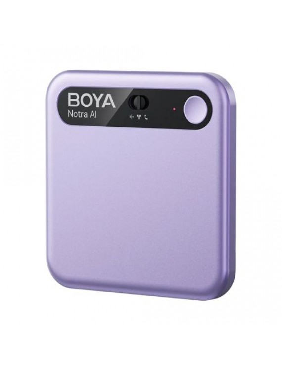 BOYA Notra AI Powered Audio Transcripter, Summanizer and Wireless Note Recorder, 64GB, Purple EU