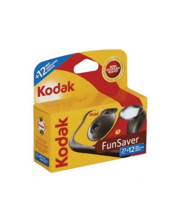 Kodak FunSaver Flash Disposable Camera 27+12 Exposition, Yellow EU