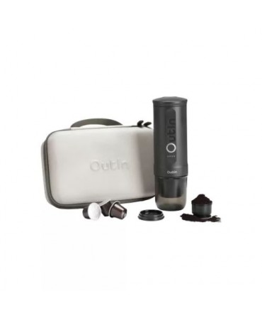 Outin Nano Portable Espresso Machine, 80ml, 7500mAh, Travel Set, Space Gray EU