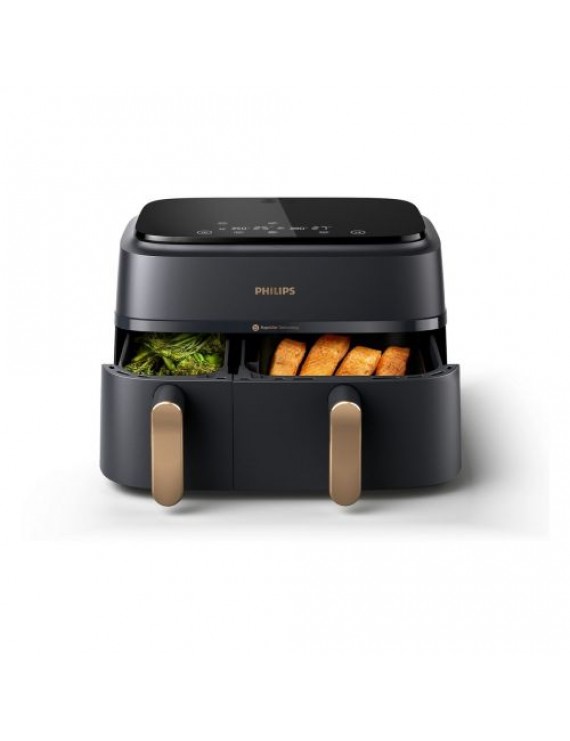 Philips Airfryer 3000 Series Dual Basket NA35200, 9L Black EU