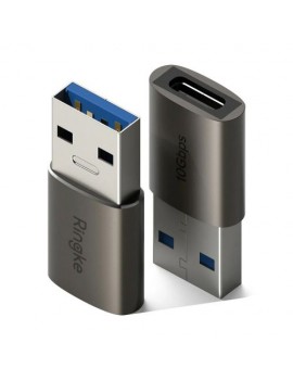 Ringke Converter USB Male To Type-C Female (2pcs) Gunmetal