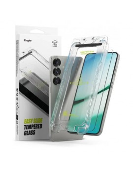 Ringke Galaxy S25 Plus/S24 Plus Screen Protector Premium Easy Slide Tempered Glass 9H with installation jig (2pcs) Transparent
