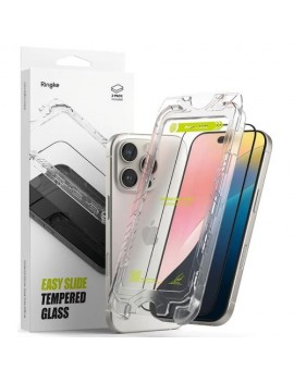Ringke iPhone 16 Pro Max Screen Protector Premium Easy Slide Tempered Glass 9H with installation jig (2pcs) Transparent