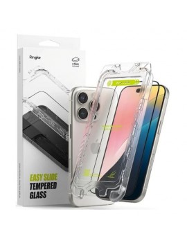 Ringke iPhone 16 Pro Screen Protector Premium Easy Slide Tempered Glass 9H with installation jig (2pcs) Transparent