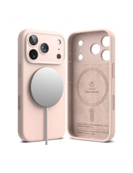 Ringke iPhone 17 Pro Case Silicone Magnetic Pink Sand