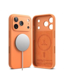 Ringke iPhone 17 Pro Max Case Silicone Magnetic Tangerine