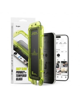 Ringke iPhone 17 Screen Protector Premium Easy Slide Privacy Tempered Glass 9H with installation jig (2pcs) Transparent