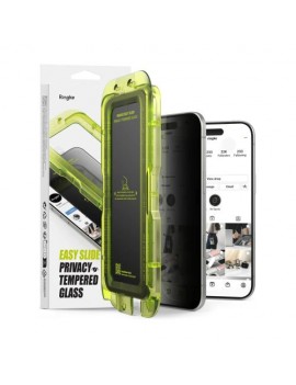 Ringke iPhone Air Screen Protector Premium Easy Slide Privacy Tempered Glass 9H with installation jig (2pcs) Transparent