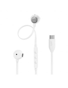 JBL Tune 305C In-Ear Wired Headphones, (Type- C) White EU