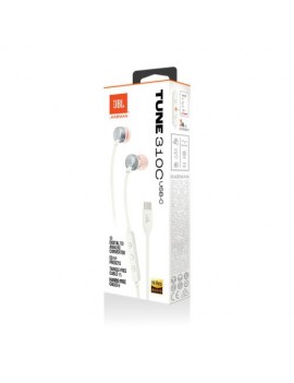 JBL Tune 310C Pure Bass In-Ear Headphones, (Type-C), White EU