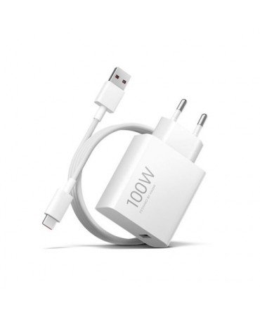 Xiaomi Mi Travel Charger Combo Set with USB-A to Type-C charging cable 1m, 100W White EU BHR095VEU