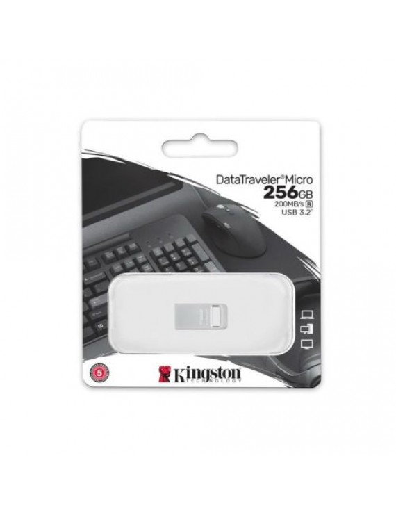 Kingston Pendrive 256GB DataTraveler Micro USB 3.2 Silver EU (DTMC3G2/256GB)