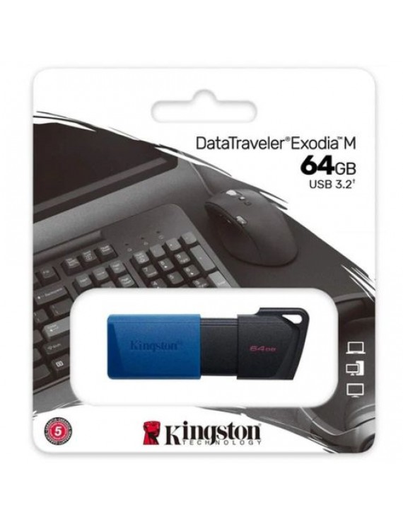 Kingston Pendrive 64GB DataTraveler Exodia M USB 3.2 Black/ Blue EU (DTXM/64GB)
