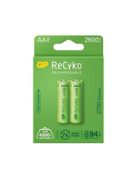 GP Battery (AA) Rechargeable NIMH R6/AA, 270AAHCE-EB2, (2 batteries / blister), 2700mAh