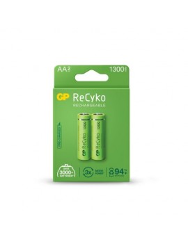 GP Battery (R6) AA Rechargable RECYKO, NiMH R6, (2 batteries / blister), 1300mAh