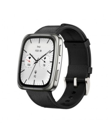 Amazfit Active 2 (Square) NFC, 44mm with Premium Leather Strap, Black EU W2434GL2N