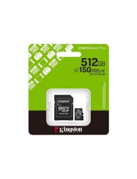 Kingston MicroSD Card Canvas Select Plus 512GB Class 10 + Adapter (SDCS3/512)