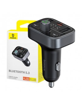 Baseus Transmitter/Φορτιστής Αυτοκινήτου S-09 Pro, Bluetooth (Μαύρο)