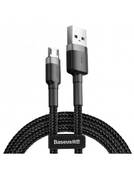 Baseus Καλώδιο MicroUSB Cafule 2.4A 1m (Γκρι/Μαύρο)