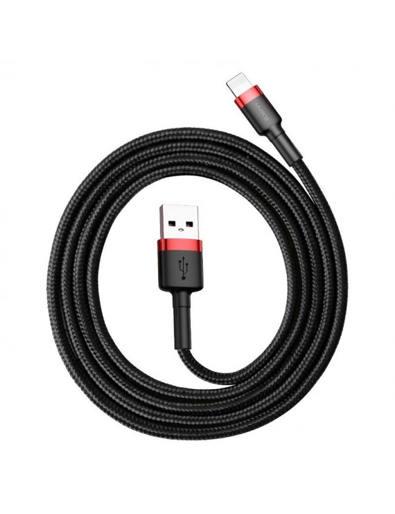 Baseus Καλώδιο USB σε Lightning Cafule 2.4A 0.5m (Κόκκινο/Μαύρο)
