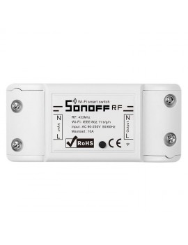 Sonoff Έξυπνος Διακόπτης WiFi + RF 433 RF R2 (ΝΕΟ) (Λευκό)