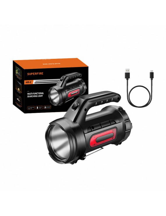 Φακός εξερευνητής Superfire M9-E – 900 lm, 473 μ., 6000 mAh, 5 ώρες λειτουργίας, powerbank