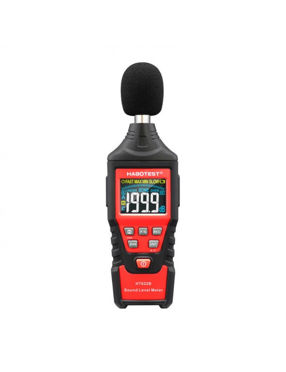 Habotest Ψηφιακός Μετρητής Έντασης Ήχου HT622B USB A/C (Μαύρο/Κόκκινο)