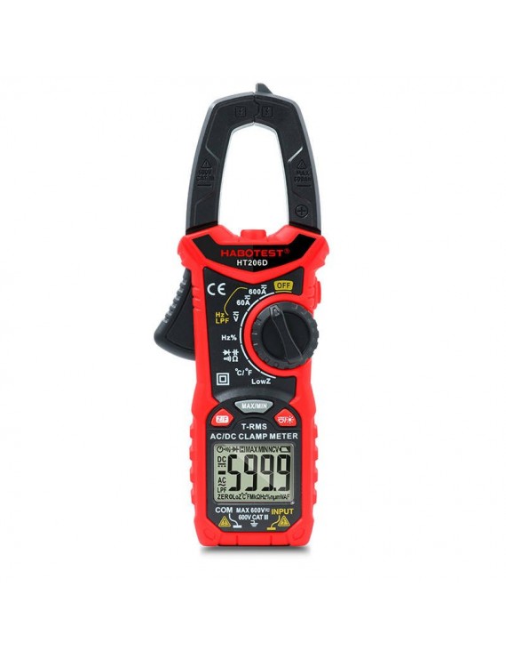 Habotest Ψηφιακή Αμπεροτσιμπίδα HT206D True RMS , NCV, LPF (Κόκκινο)