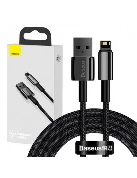 Baseus Καλώδιο USB σε Lightning Tungsten Gold 2.4A 2m (Mαύρο)