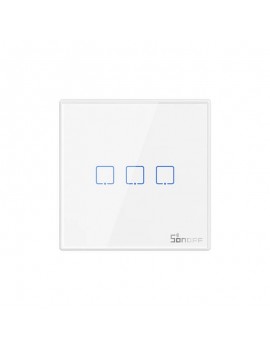 Sonoff Έξυπνος Ασύρματος Εξωτερικός Διακόπτης τοίχου T2EU3C-RF 433MHz (3 καναλιών) (Λευκό)