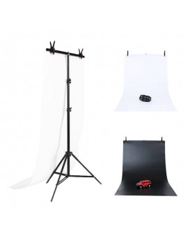 Photo studio background support Puluz 70x200cm + Backdrops 2 pcs DCA0976