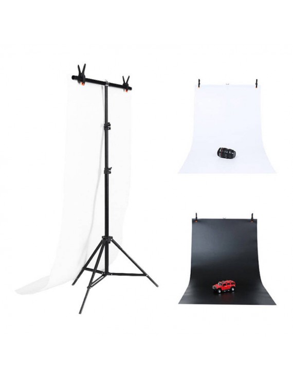Photo studio background support Puluz 70x200cm + Backdrops 2 pcs DCA0976