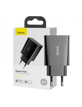 Baseus Φορτιστής Speed Mini USB-C, PD, 3A, 20W (Μαύρο)