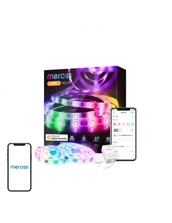 Meross Έξυπνη Ταινία Φωτισμού LED Wi-Fi MSL320  2x 5m (HomeKit) (2τμχ)