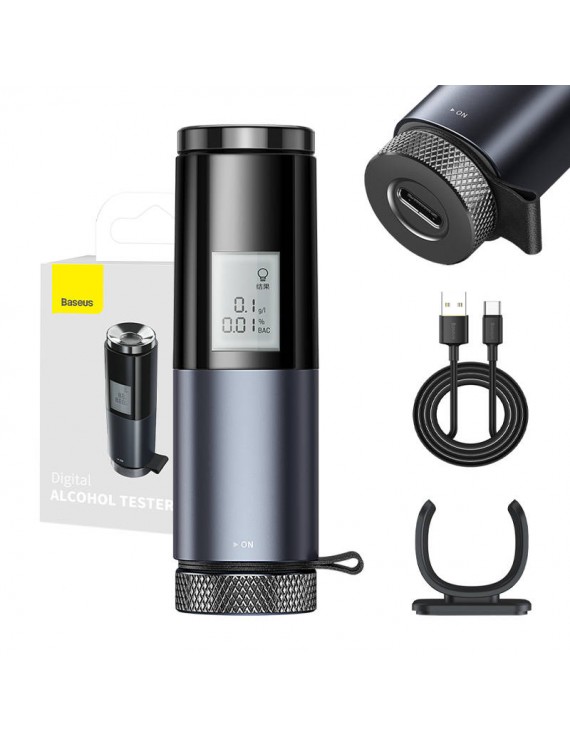 Baseus Ψηφιακός Μετρητής Αλκοόλ CRCX-01 με Βάση LCD (Μαύρο)