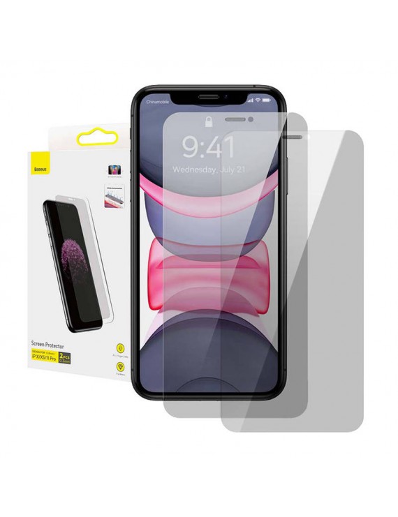Baseus Προστατευτικό Οθόνης Tempered Glass 0.3mm για iPhone X/XS/11 Pro 5.8'' (2τμχ) (Διαφανές)